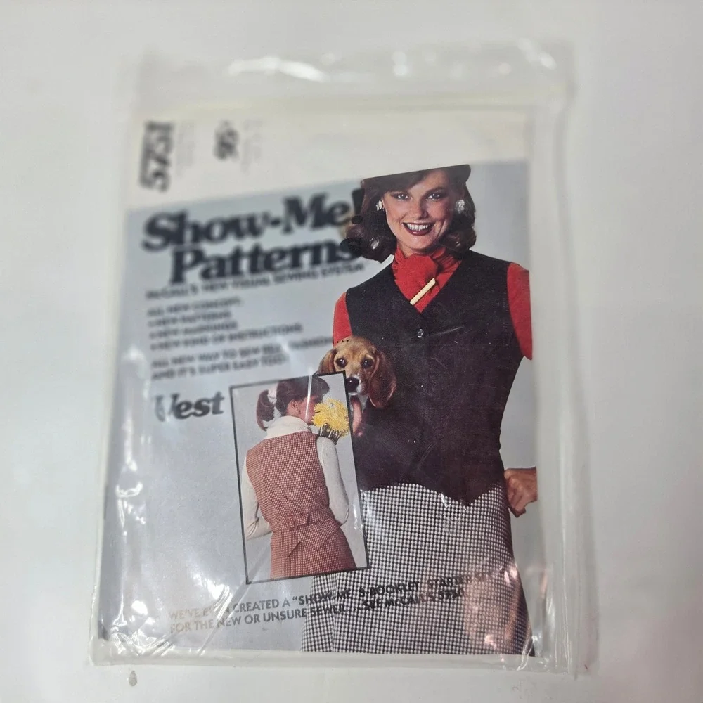 Vintage 1977 McCalls 5751 5754 Show Me Vest Cowl Top Sewing Pattern multi size